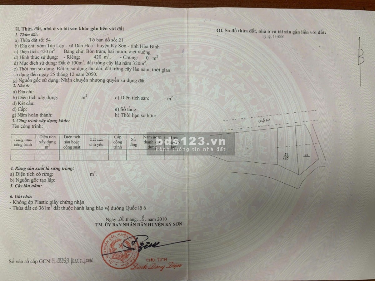  SIÊU PHẨM HIẾM – ĐẤT MẶT QUỐC LỘ 6, KỲ SƠN – HÒA BÌNH 