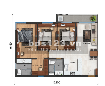 Bán Căn hộ Jamila Khang Điền – Layout đẹp nhất: căn góc 3pn…