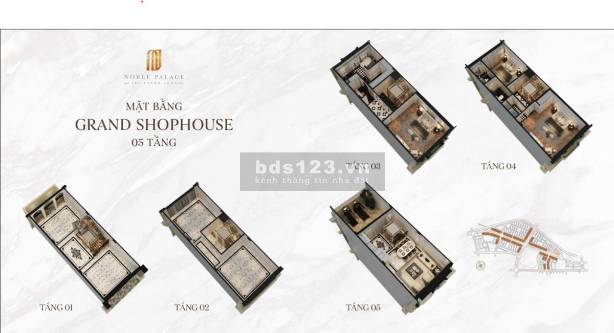 Siêu phẩm mặt đường Hoàng Quốc Việt kéo dài 40m - Noble Palace Tây Thăng Long