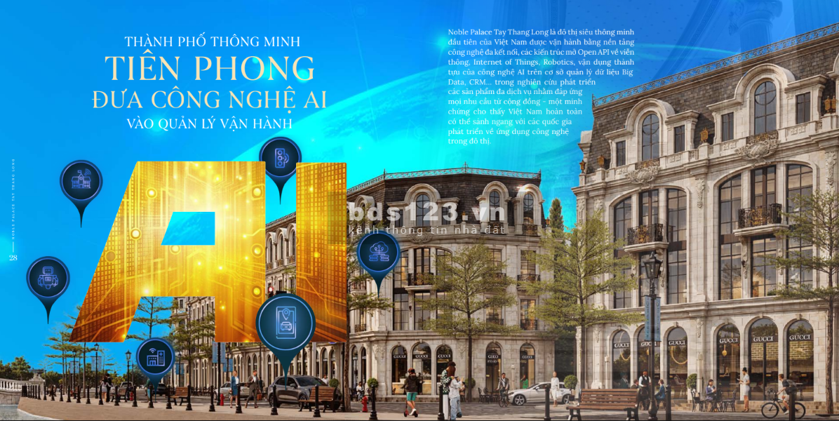 Bán liền kề 75m2 hướng Đông Nam mát mẻ - dự án Noble Palace Tây Thăng Long