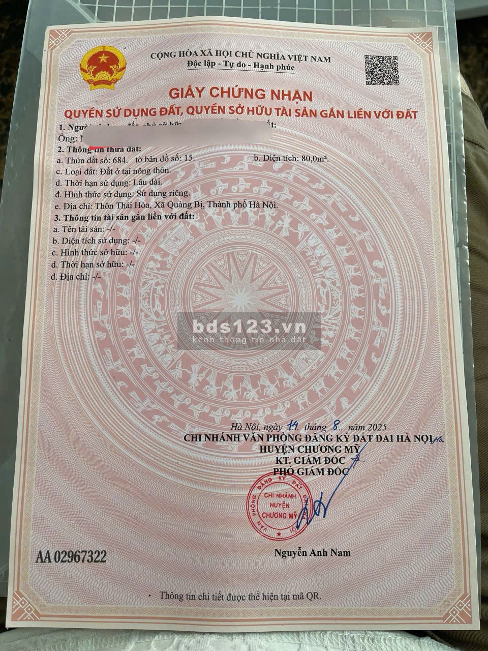  BÁN NHANH – LÔ GÓC 80m² CỰC ĐẸP TẠI HỢP ĐỒNG – CHƯƠNG…