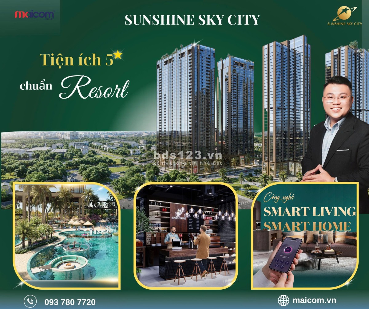 Căn hộ 2PN, 72m2, dự án Sunshine Sky City Q7, liền kề Phú Mỹ Hưng