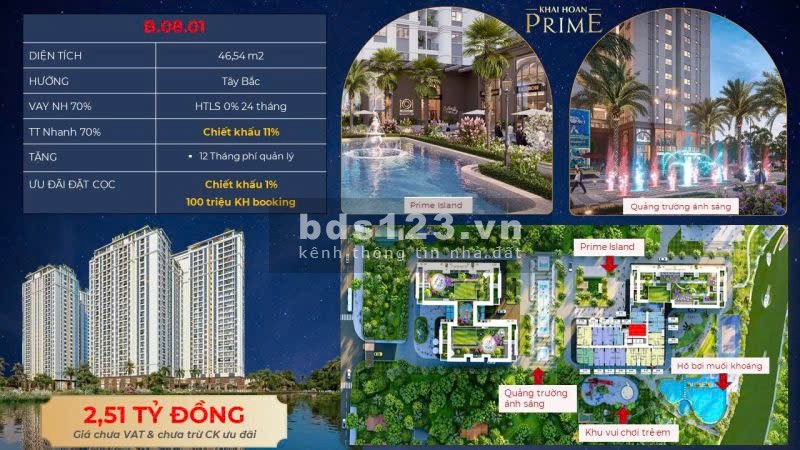  KHẢI HOÀN PRIME 2PN 55m²- Giá Tốt chỉ 4,x tỷ, Căn Hộ Resort…