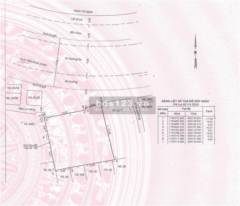 Bán đất mặt tiền Phường Tân Định – Quận 1 (cũ), TP. Hồ…