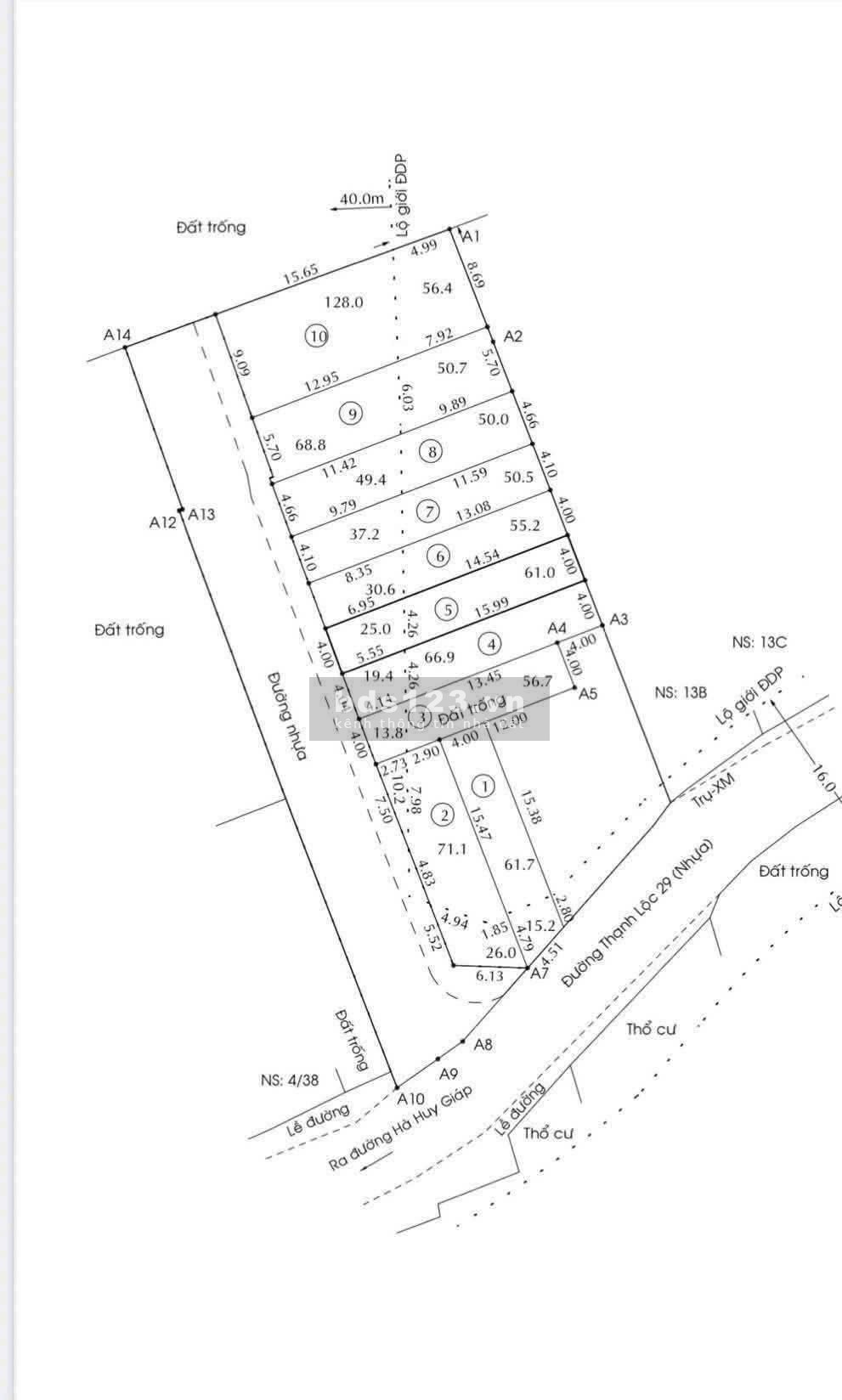 Đất nền phân lô tl29 ngay ubnn phường thạnh lộc, quận 12…