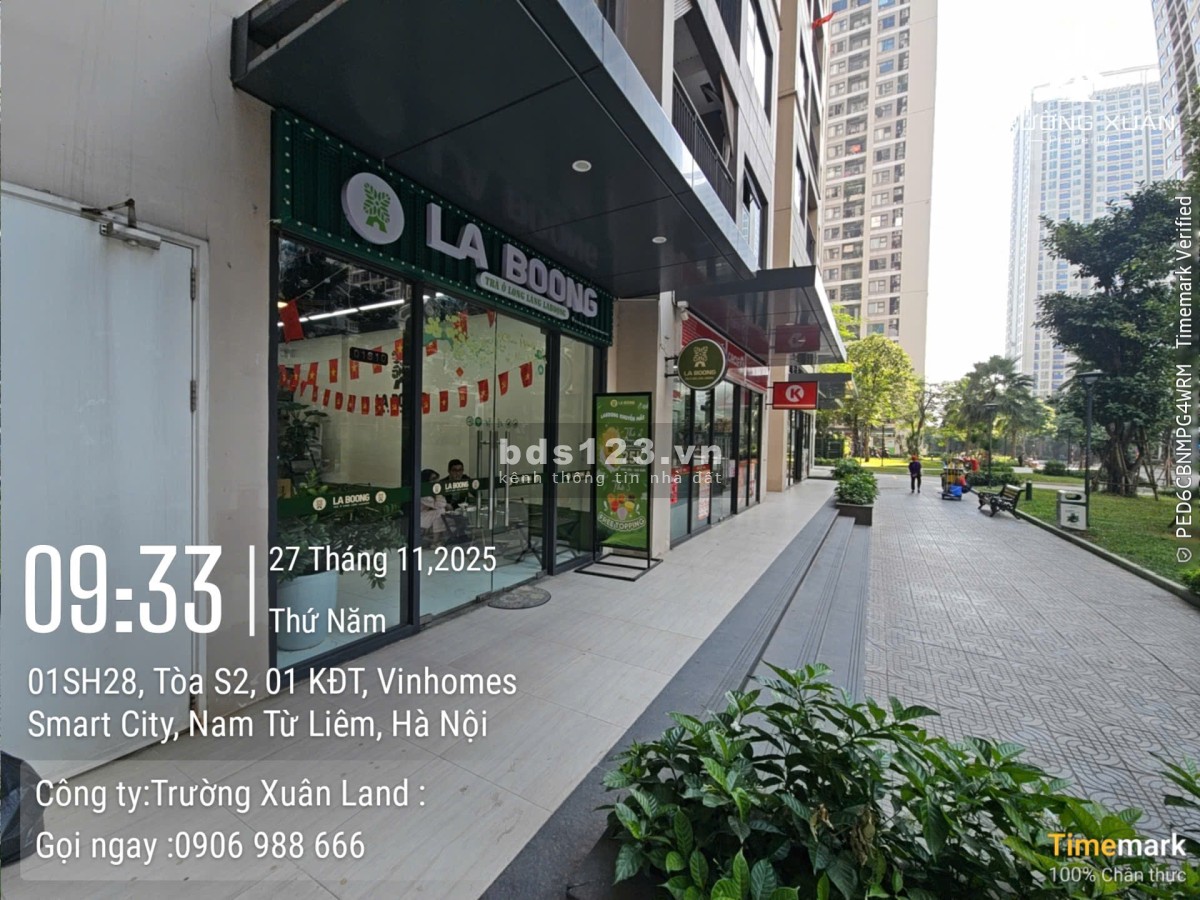 Bán shop chân đế vinhomes 65m2 cho thuê 65tr/1 tháng