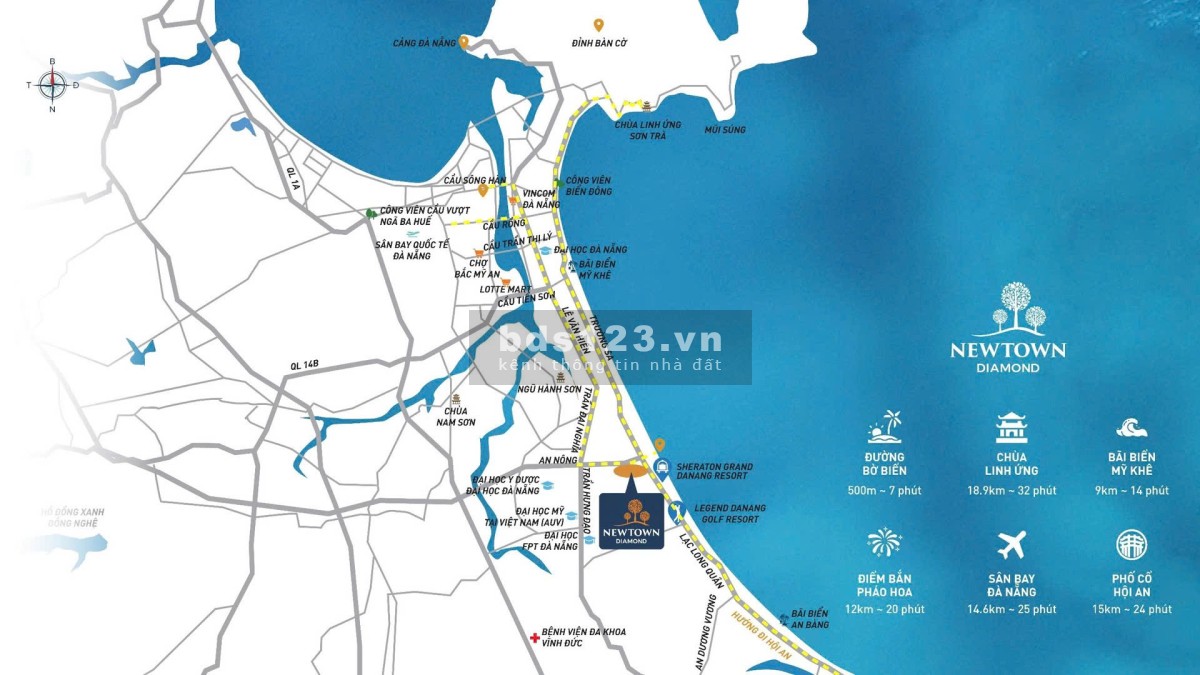 Bán gấp căn ngoại giao 1 ngủ Newtown Diamond Đà Nẵng tại…