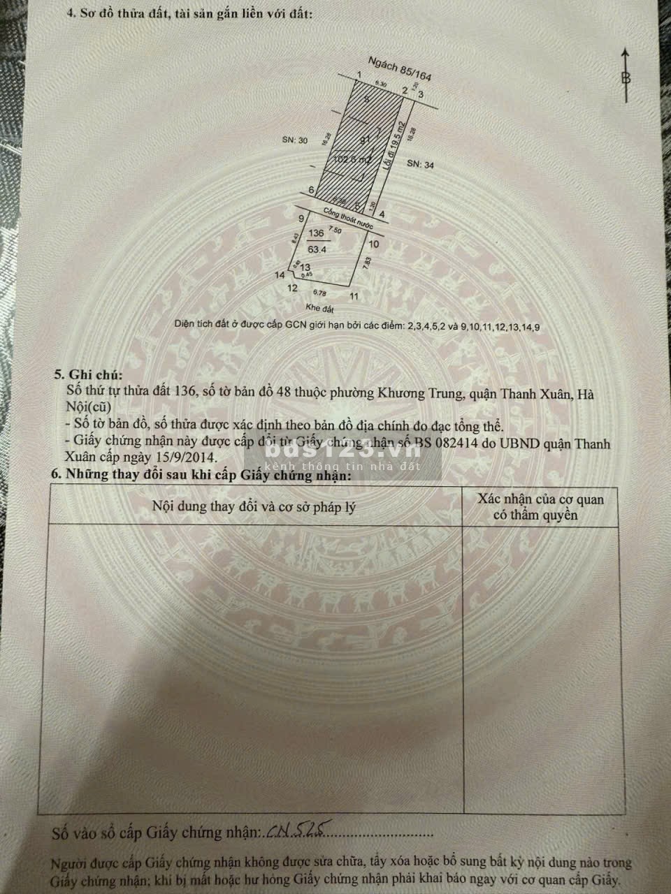 Bán nhà Vương Thừa Vũ – Thanh Xuân 86M2 - MT 7,8M - 3 Tầng –…