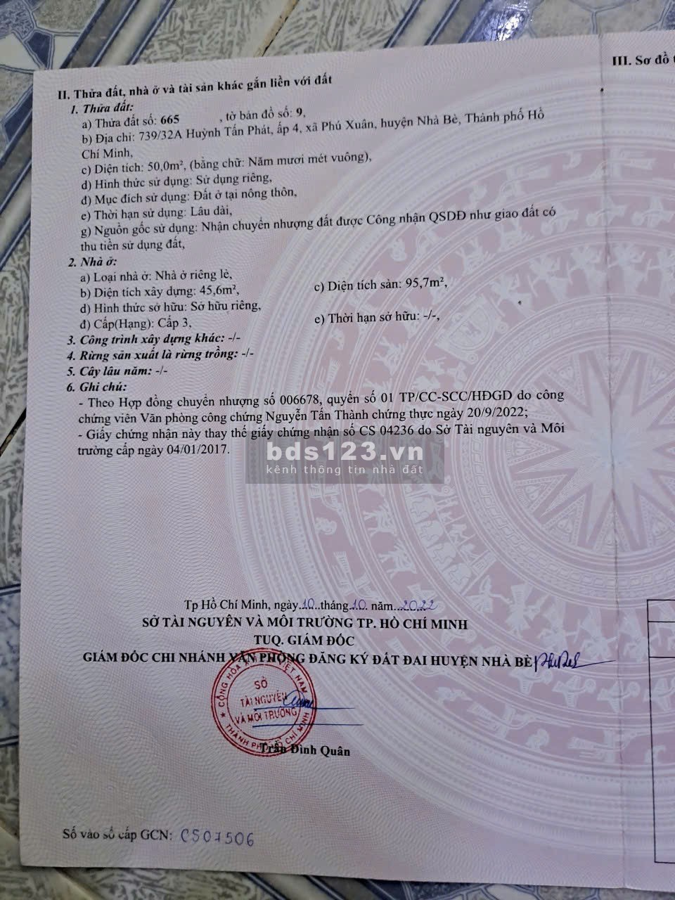 Bán nhà góc 2 MT hẻm xe hơi Huỳnh Tấn Phát Nhà Bè