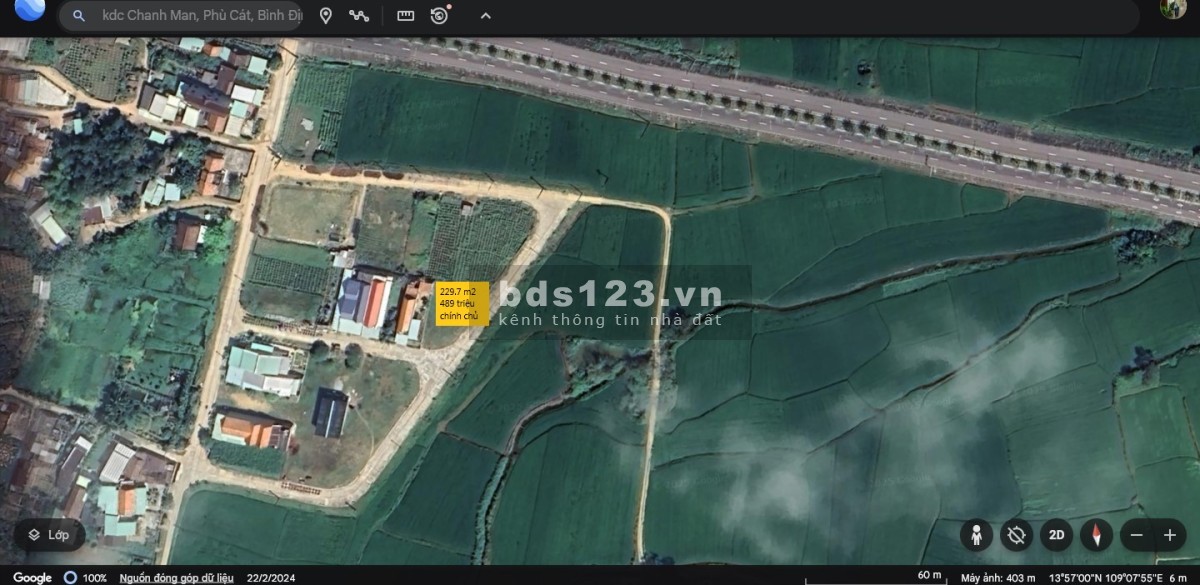 Chính chủ bán gấp 229.7m2 đất ở khu tái định cư Chánh Mẫn, Cát Nhơn, Phù Cat, Gia Lai