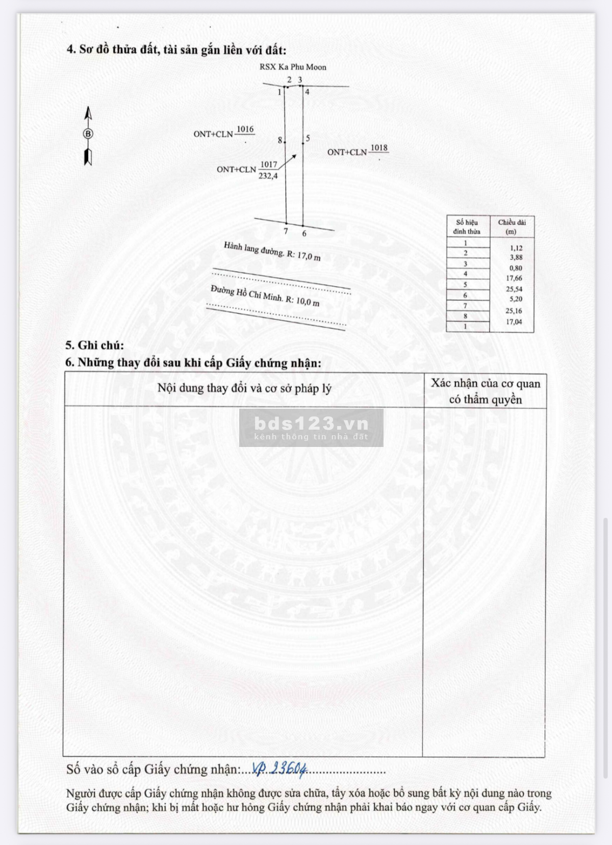 232 mét đất mặt tiền Quốc lộ 14B - Nam Giang - Đà Nẵng