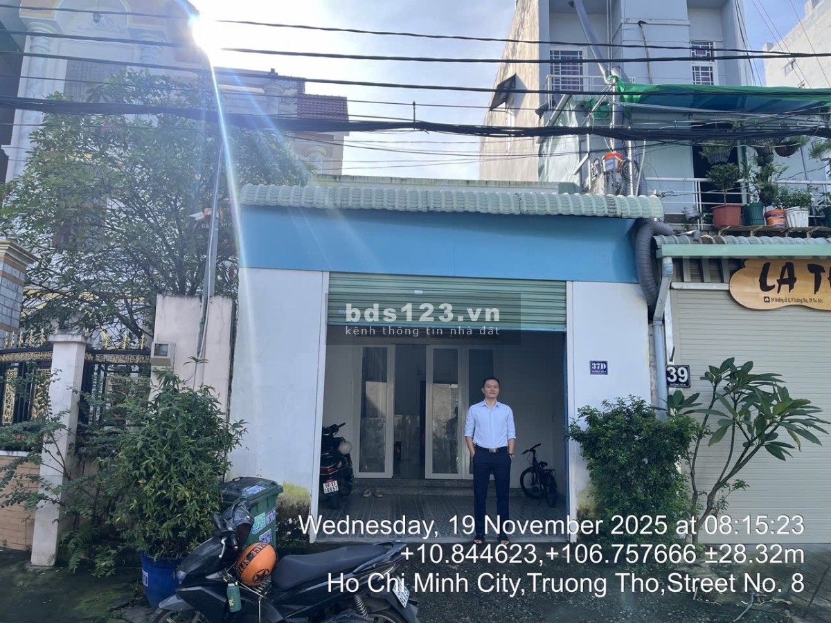 Bán nhà mặt tiền 37D Đường Số 8 P. Trường Thọ TP Thủ Đức