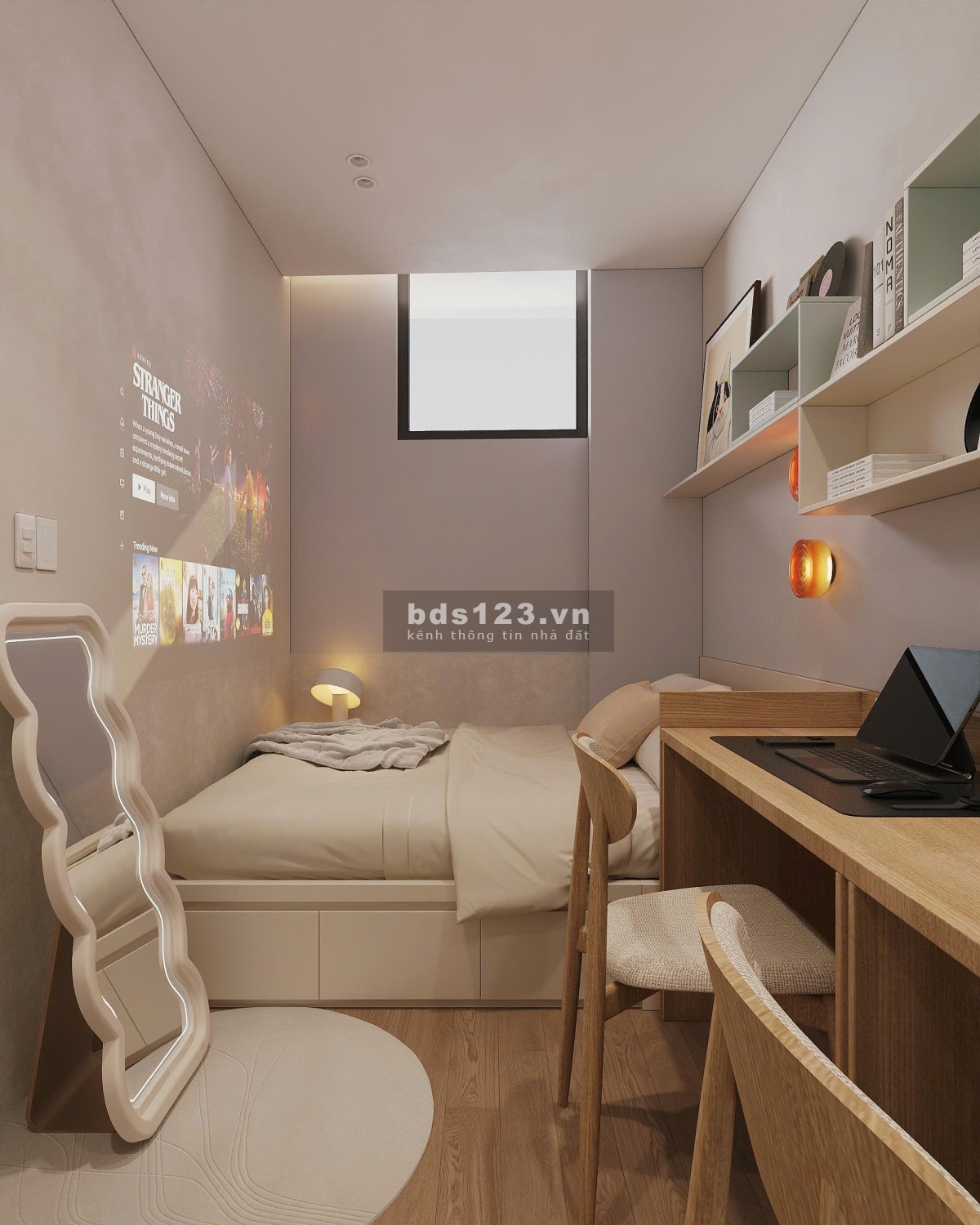 Cho thuê căn hộ 1 phòng ngủ – Full nội thất – Máy giặt…