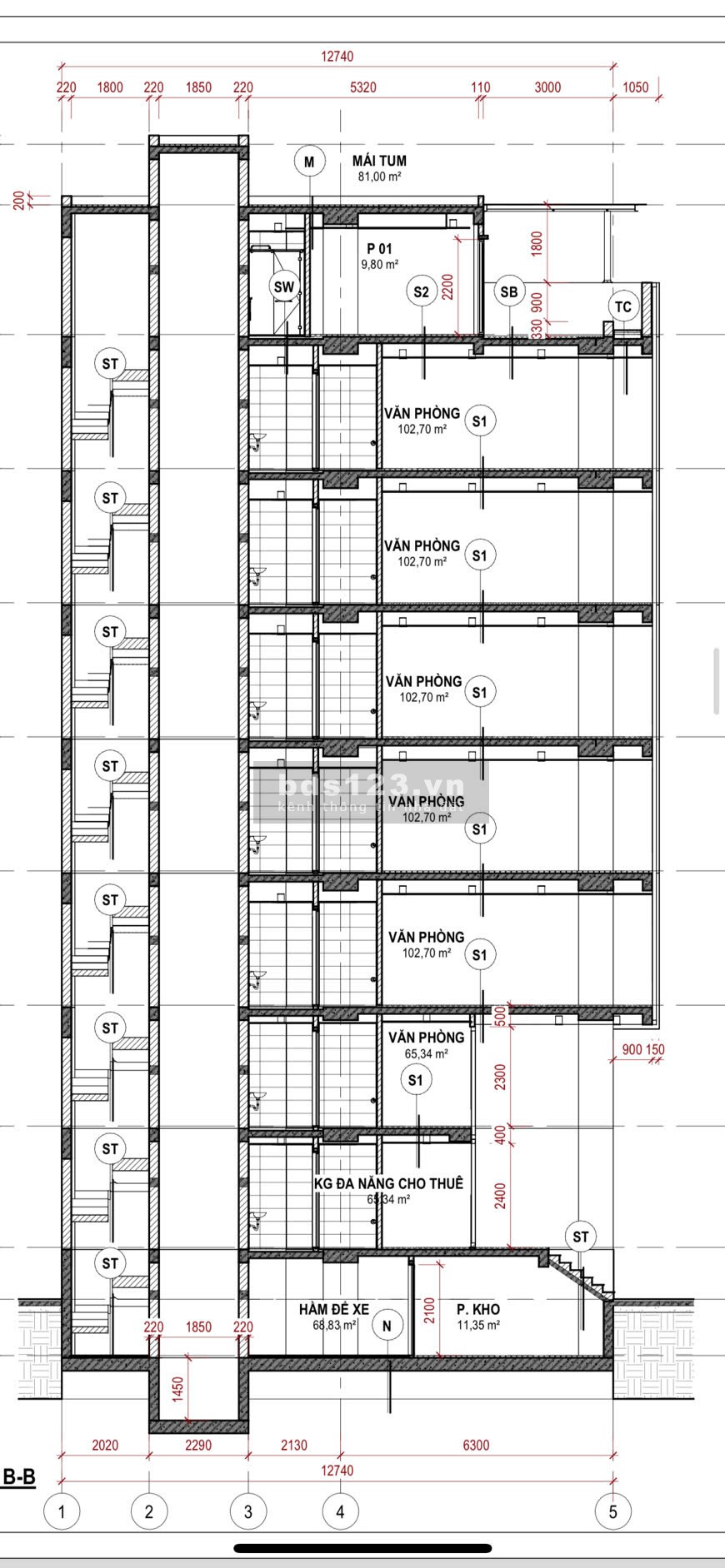 Cho thuê tòa nhà văn phòng 46 Chu Huy Mân, Long Biên (Tách tầng…
