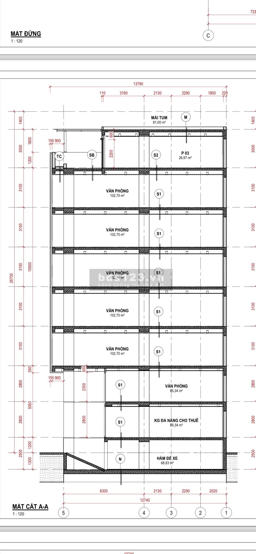 Cho thuê tòa nhà văn phòng 46 Chu Huy Mân, Long Biên (Tách tầng…