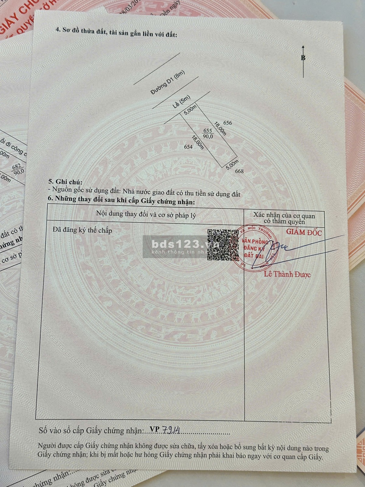 Cần bán gấp miếng đất 90m2 đường Võ Văn Kiệt giá 26tr/m2…