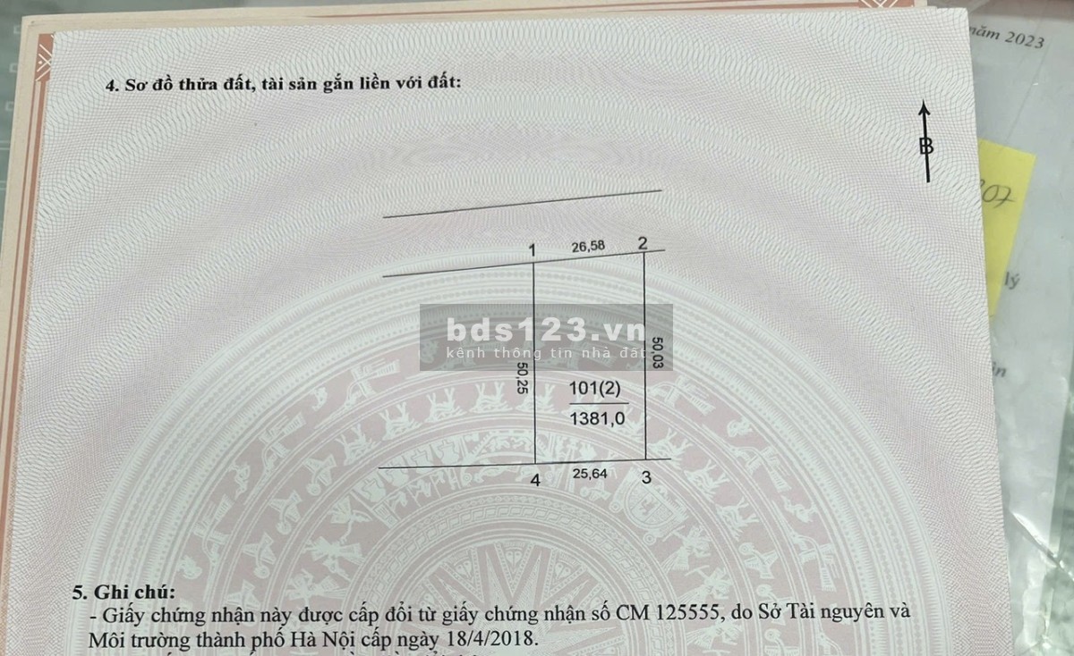 Bán Đất Thường Tín - Hà Nội - 1381m2 full thổ cư - Pháp lý…