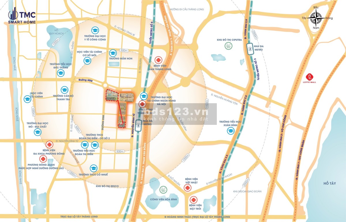 Bán CH TMC Smart Home, 10 tỷ, 90m2, 3PN, 2WC, Full nội thất cao cấp rẻ nhất Tây Hồ, Phạm Văn Đồng