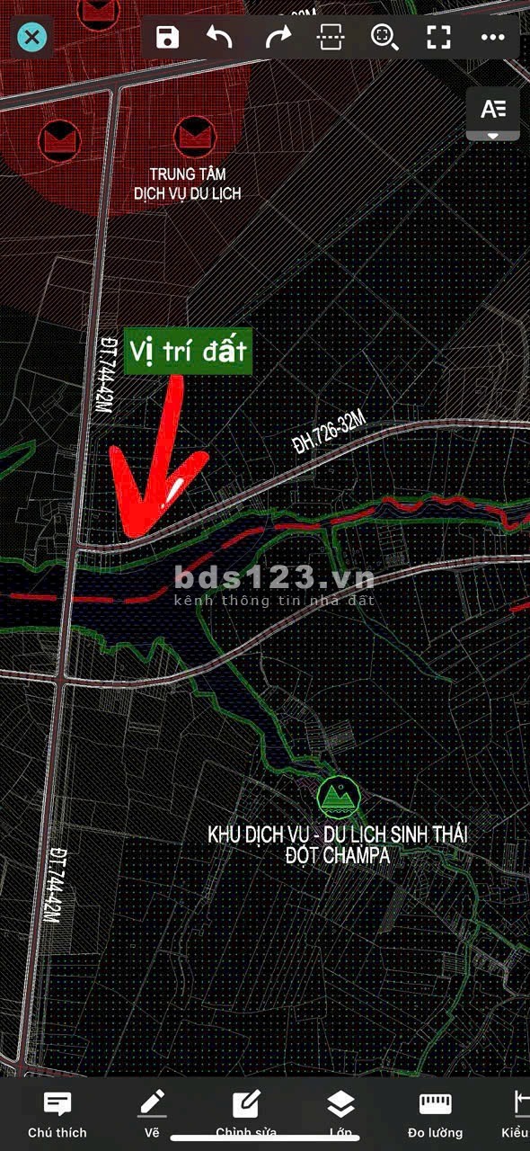 Bán 500m2 đường Minh Hoà 48 (ĐH726) cách Tỉnh lộ 744 chỉ 100m