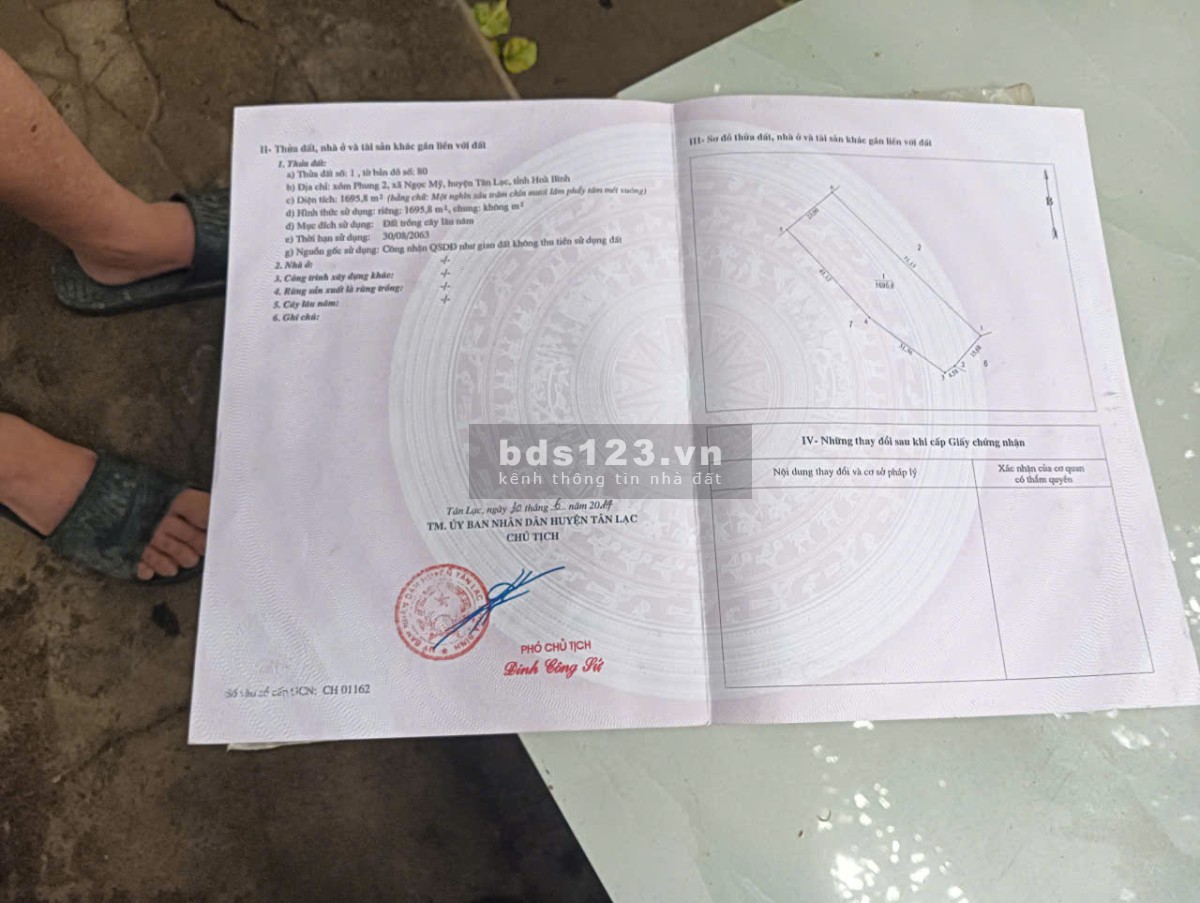 Cần bán gấp lô đất 1695.8m2 tại khu vực Ngọc Mỹ - Tân…