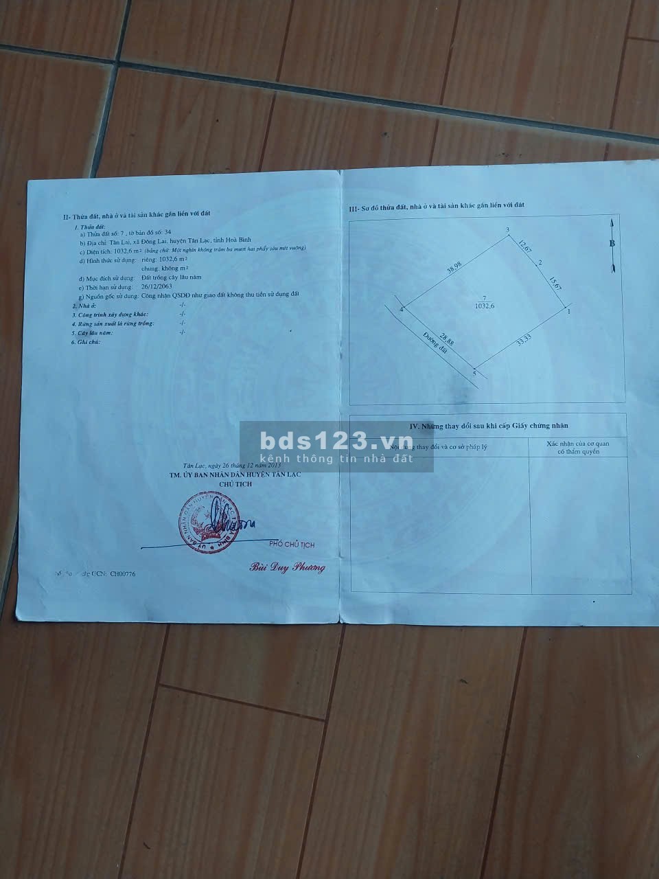Lô đất Đông Lai, Tân Lạc, Hòa Bình