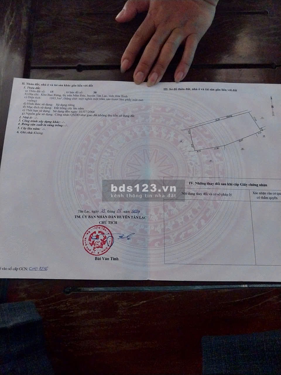 Bán đất 1165m² Mãn Đức Tân Lạc Hòa Bình