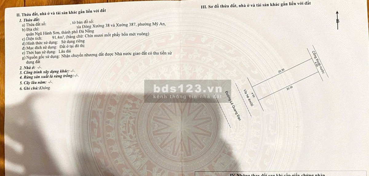 1 phút trướcCần bán lô đất 92m2 đường 7m5 LÊ QUANG ĐẠO…