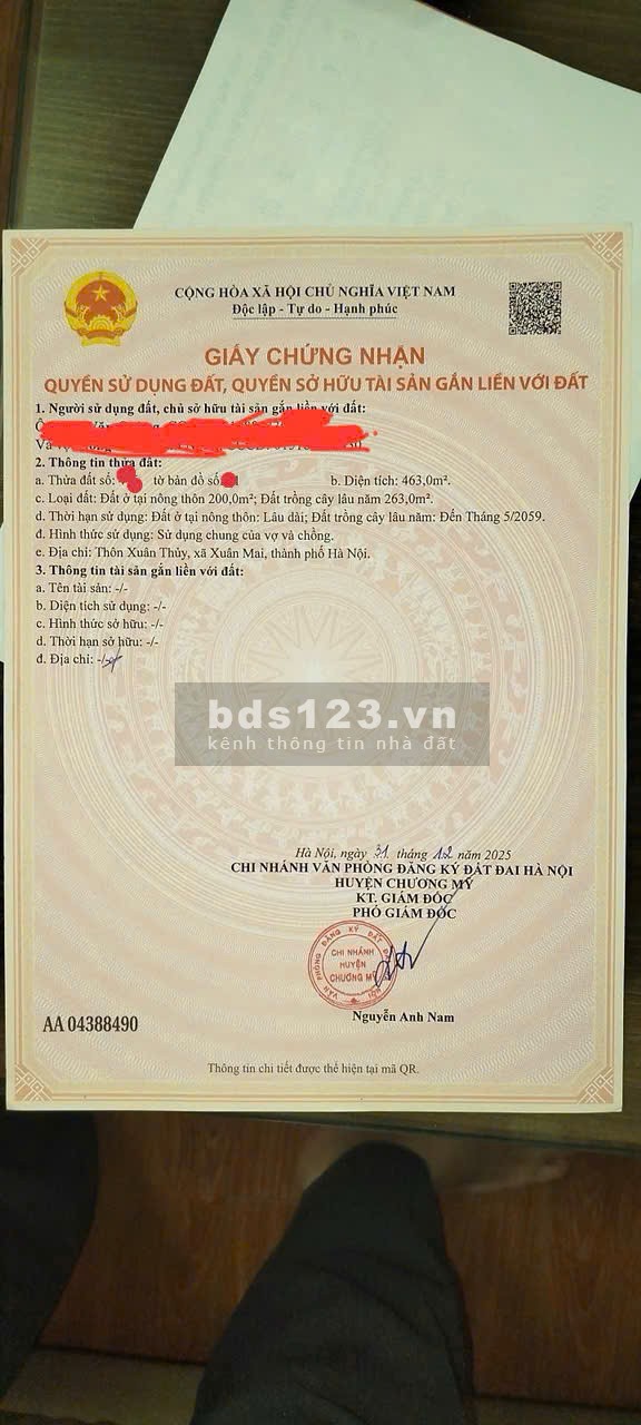 Siêu Phẩm 463m² Trung Tâm Xuân Mai – Lô Góc – Đường Ô Tô…