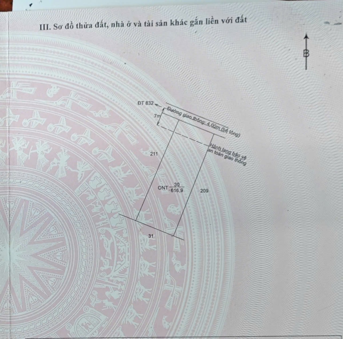 Bán gấp lô đất Thổ có nhà xã Vàm Cỏ giá 1,6 tỷ
