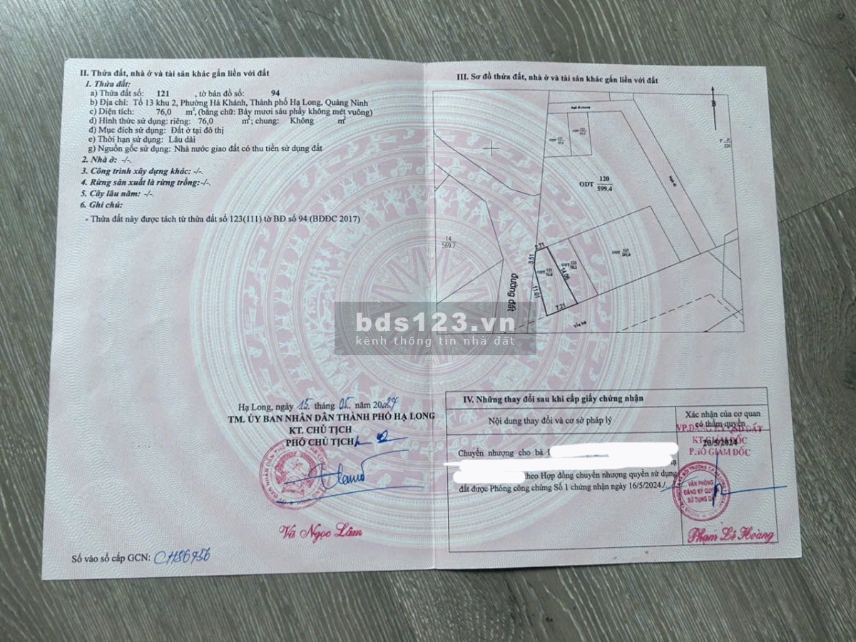 Bán Đất Phường Hà Khánh, Hạ Long – 76m2, Sổ Đỏ Chính Chủ, Giá Tốt 4.x Tỷ