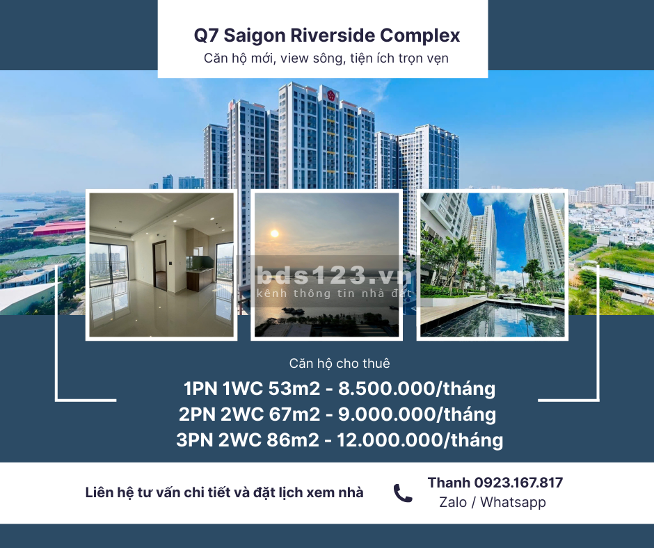 CĂN HỘ CHO THUÊ Q7 SAIGON RIVERSIDE COMPLEX