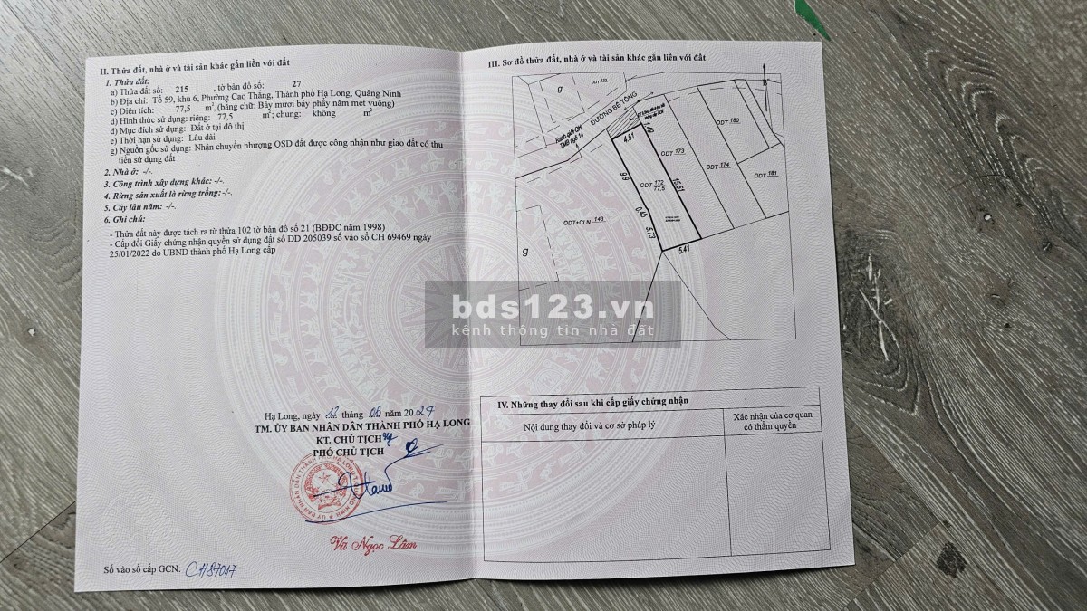 Bán đất 77,5m² ngõ 14 Cao Thắng, Hạ Long – Sổ đỏ chính…