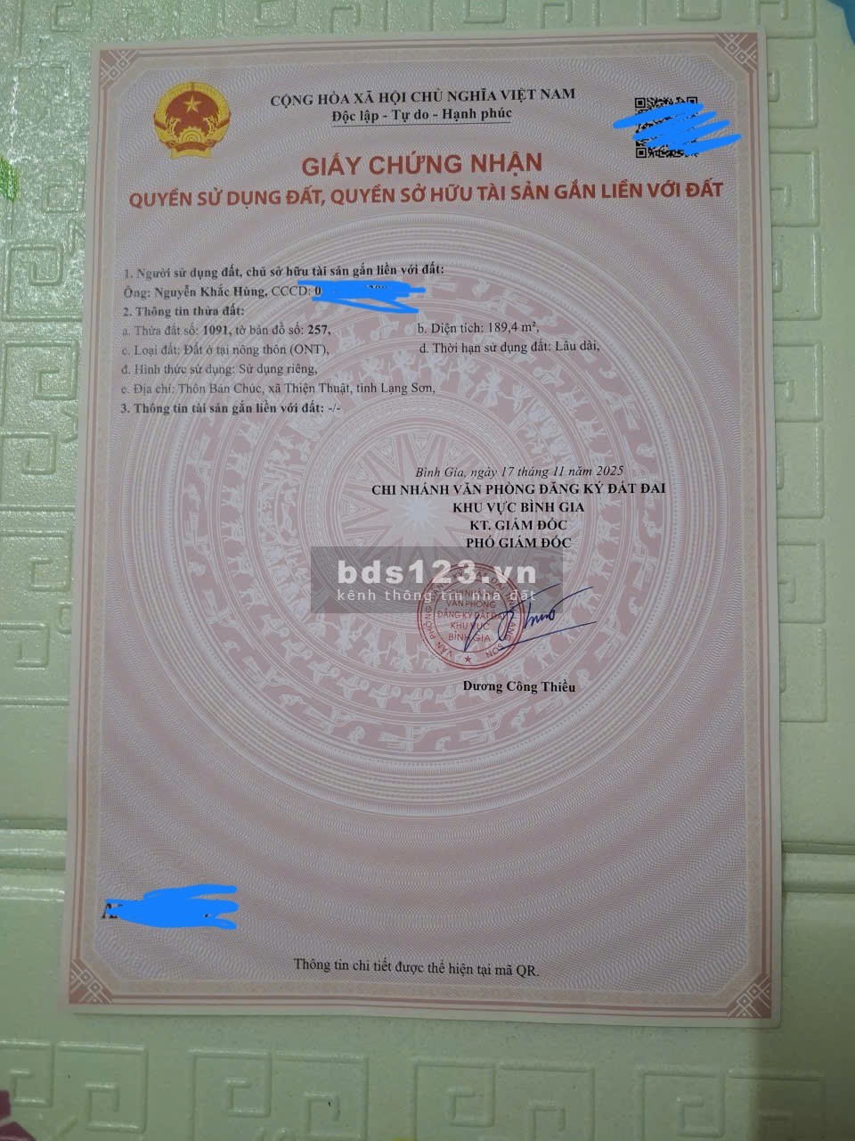 190m2 đất nền nằm trọn trong khu du lịch Thác Suối Tiên –…