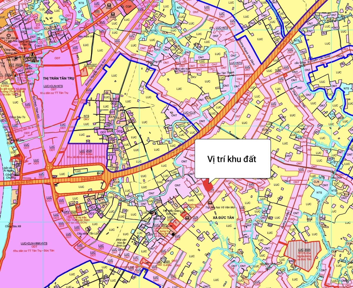 Bán đất lúa chuyển thổ xã Vàm Cỏ gần Quốc Lộ 50B giá 3,8…