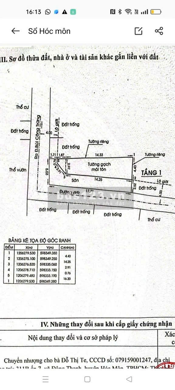 Bán nhà hẻm xe tải cách Bùi Công Trừng chỉ 200m Hóc Môn