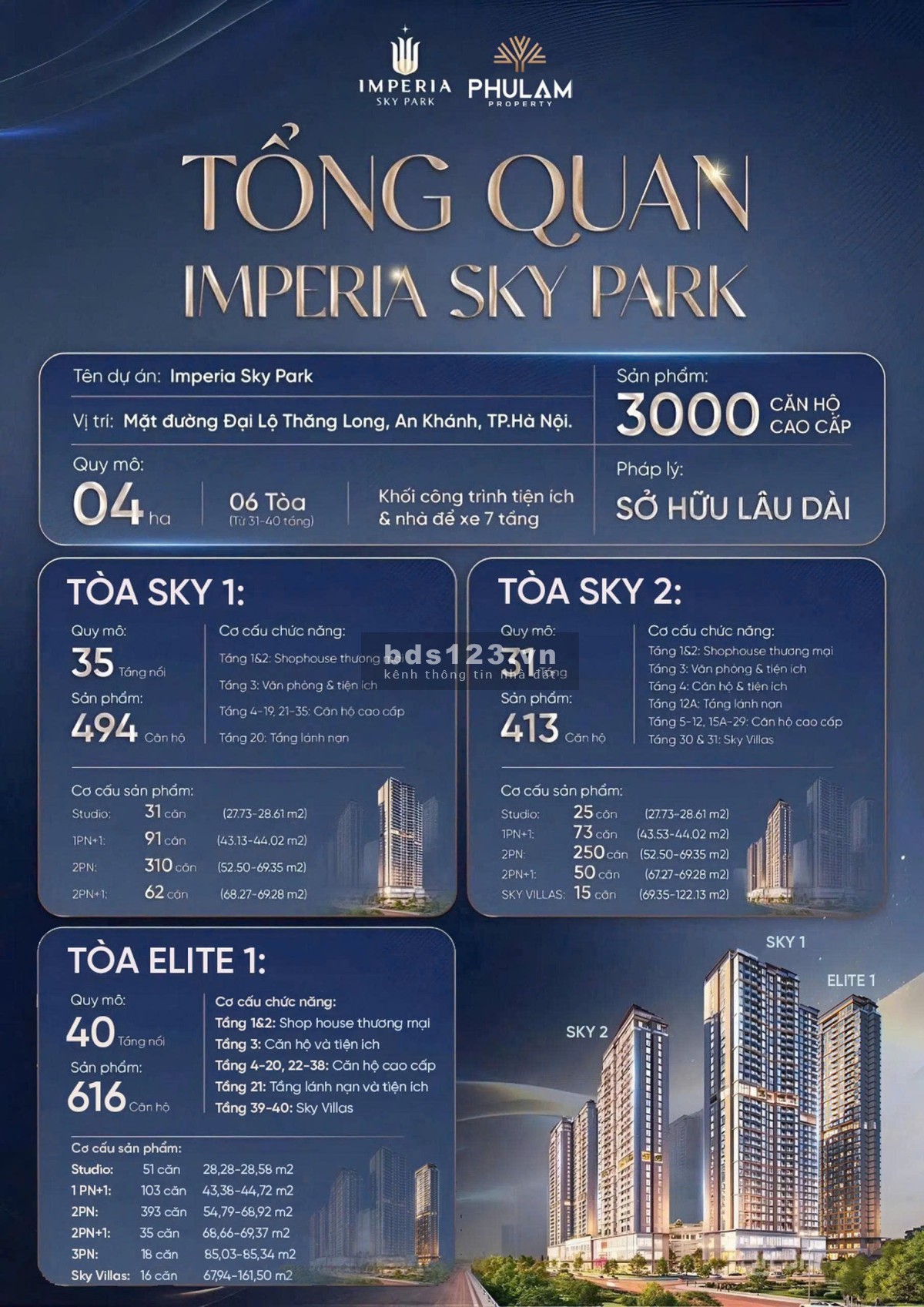 Bán căn hộ cao cấp ngay đại lộ Thăng Long giá chỉ từ 2,7 tỷ