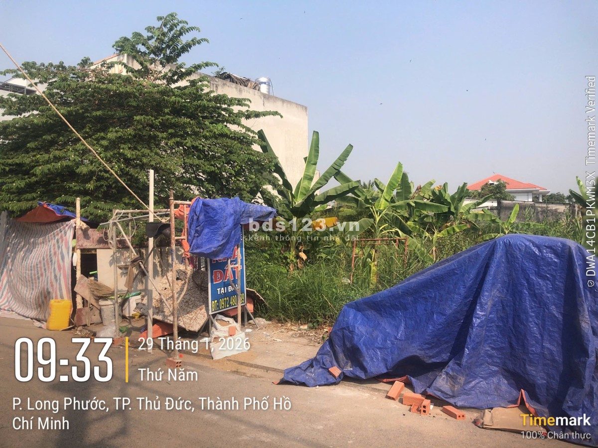Bán đất tại 336 Long Phước, Q9 gần chợ Long Phước DT 75.7m2…