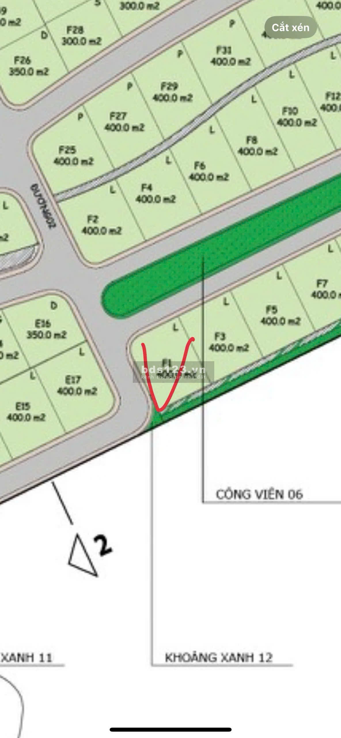 BÁN LÔ VILLA VIEW SÂN GOLF – 2 MẶT TIỀN