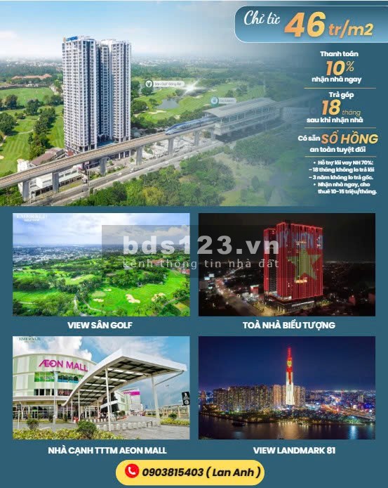 Bán căn hộ chung cư The Emerald Golf View, TPHCM - Sổ đỏ chính chủ