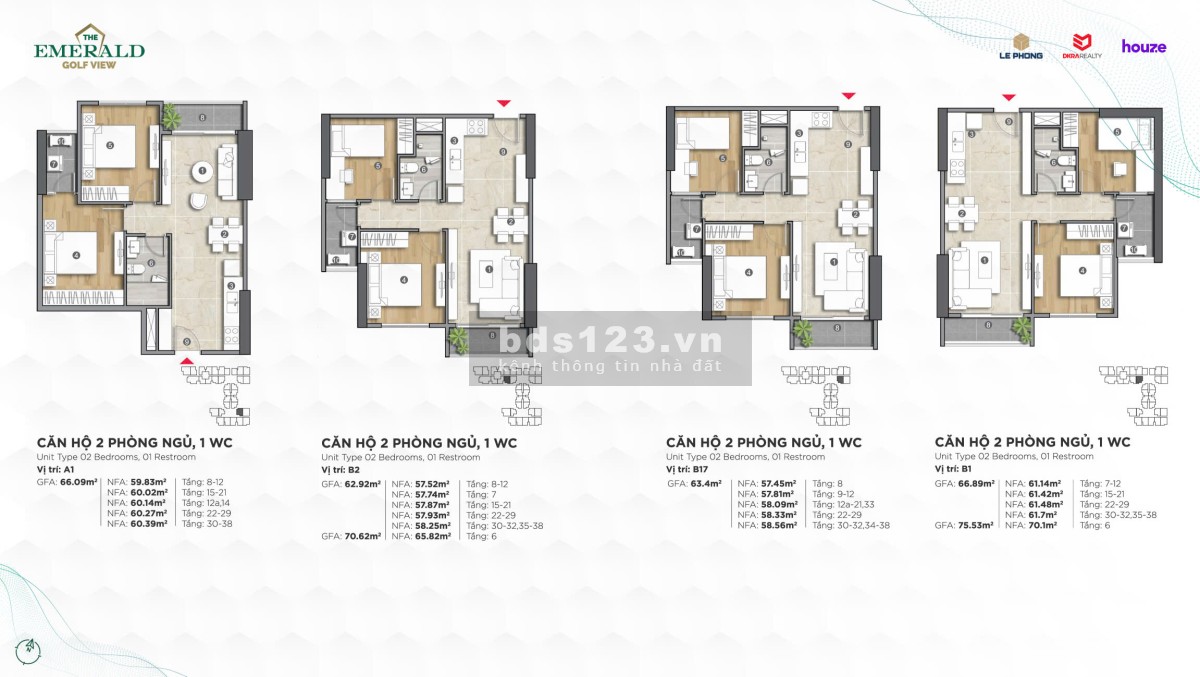 Bán căn hộ chung cư The Emerald Golf View, TPHCM - Sổ đỏ chính chủ