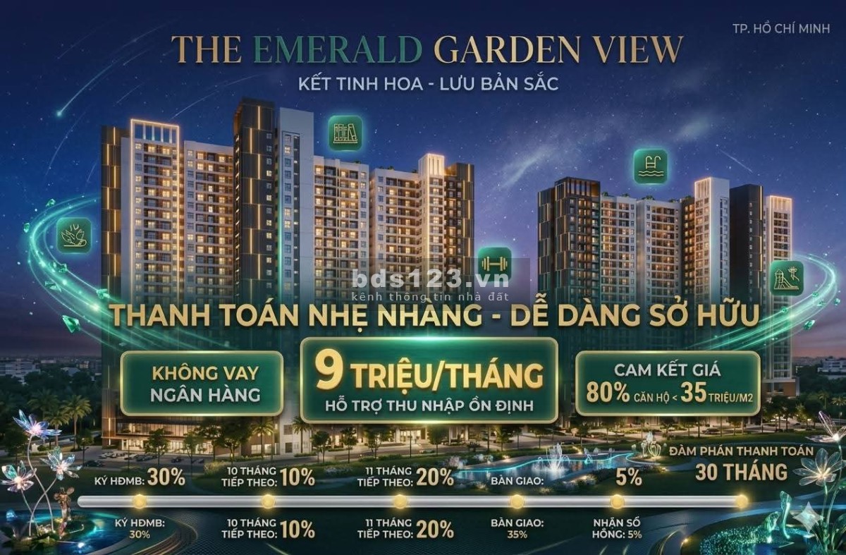  1PN 45m² chỉ từ 1,39 tỷ – góp 7tr/tháng – không vay ngân…