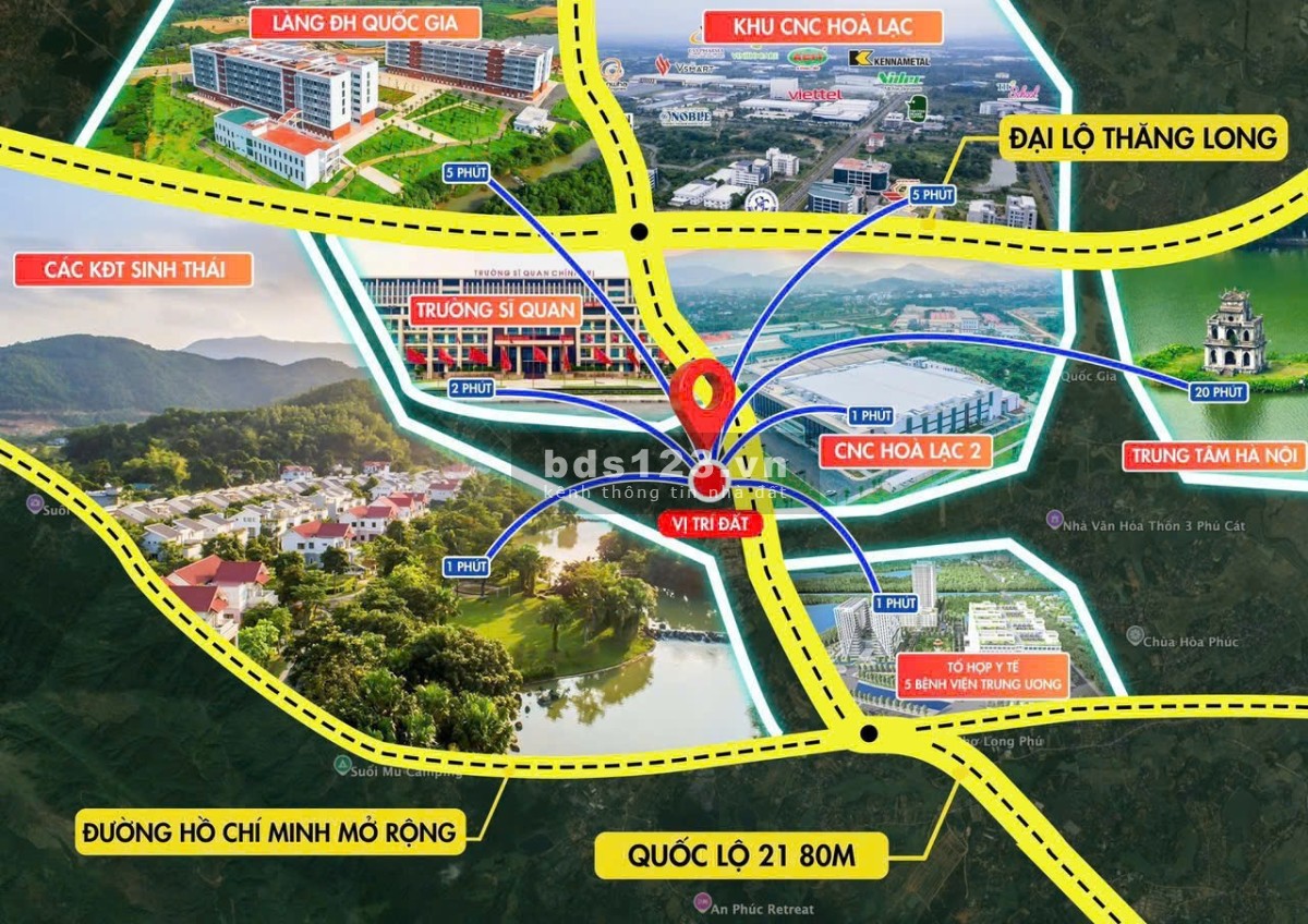 23 Lô Đất Full Thổ Cư, Vùng Lõi Khu CNC Hoà Lạc