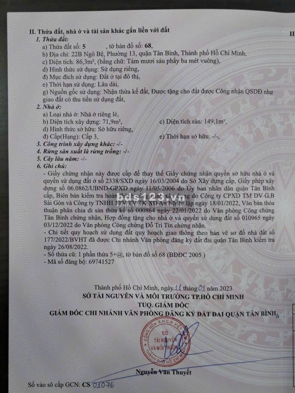 Bán nhà chính chủ số 22B đường Ngô Bệ, Phường Tân Bình TPHCM