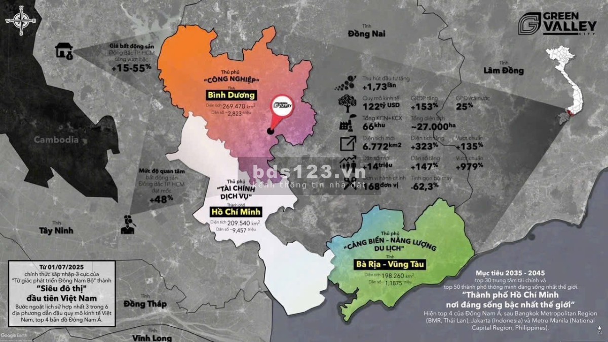 Dự án Green Valley City toạ lạc tại Đông Bắc TP HCM. Khu đô…