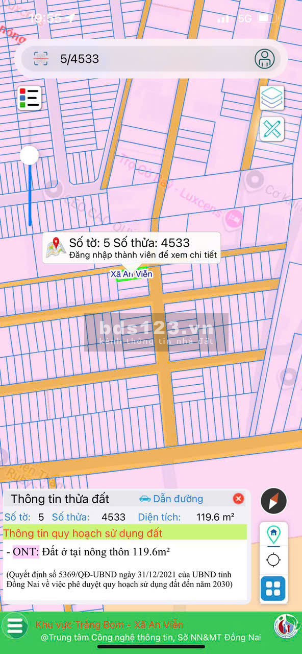 Đất nền Trang Bom- Đồng Nai - Đất Ấp 4 An Viễn Trảng Bom