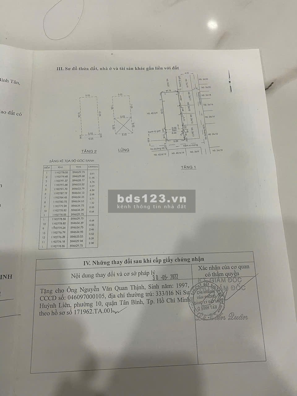 Bán nhà Đường Số 5 Bình Tân - 77,2m², 1 trệt 1 lửng, 1 lầu, 3PN
