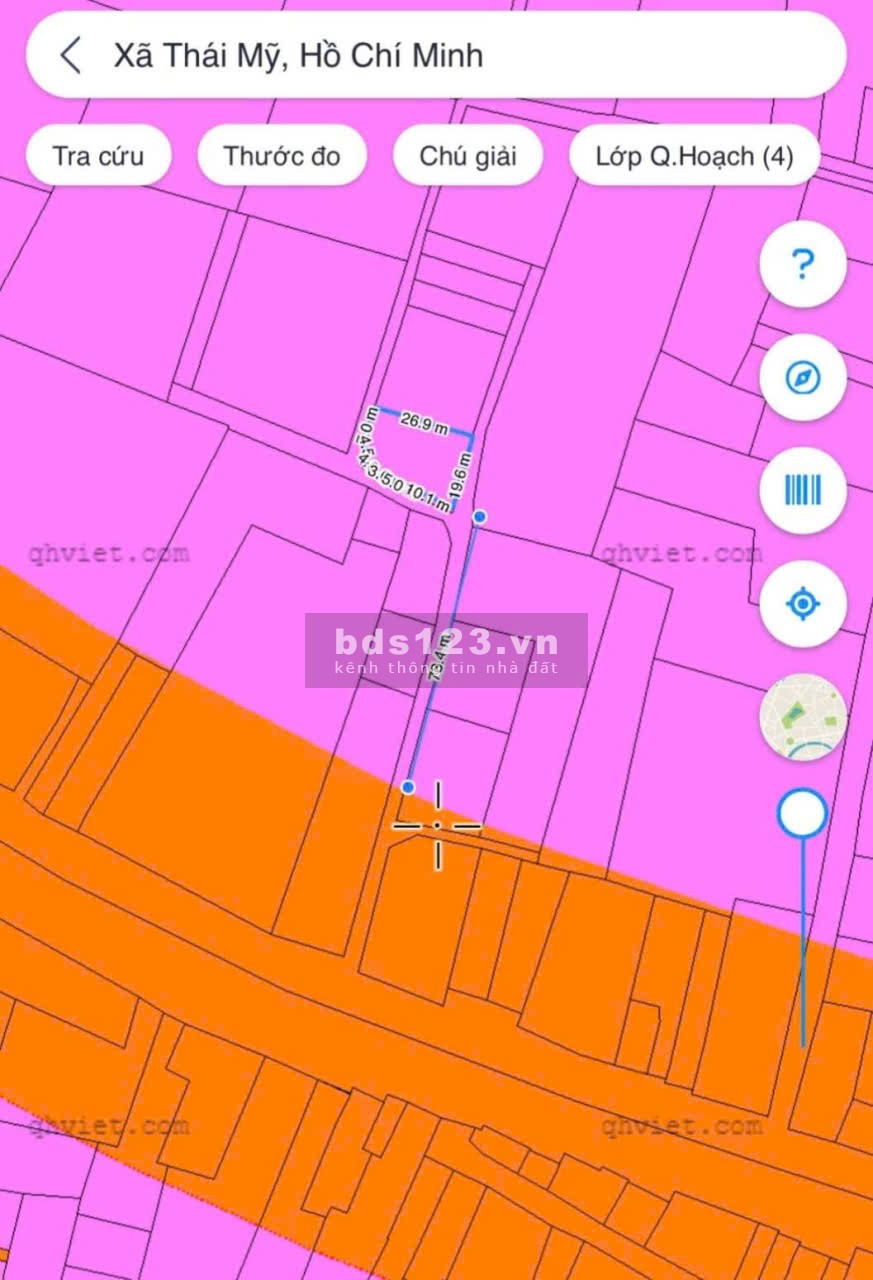 ĐẤT CỦ CHI 3 MẶT TIỀN , 430M2 CÓ SẴN 316M2 THỔ CƯ