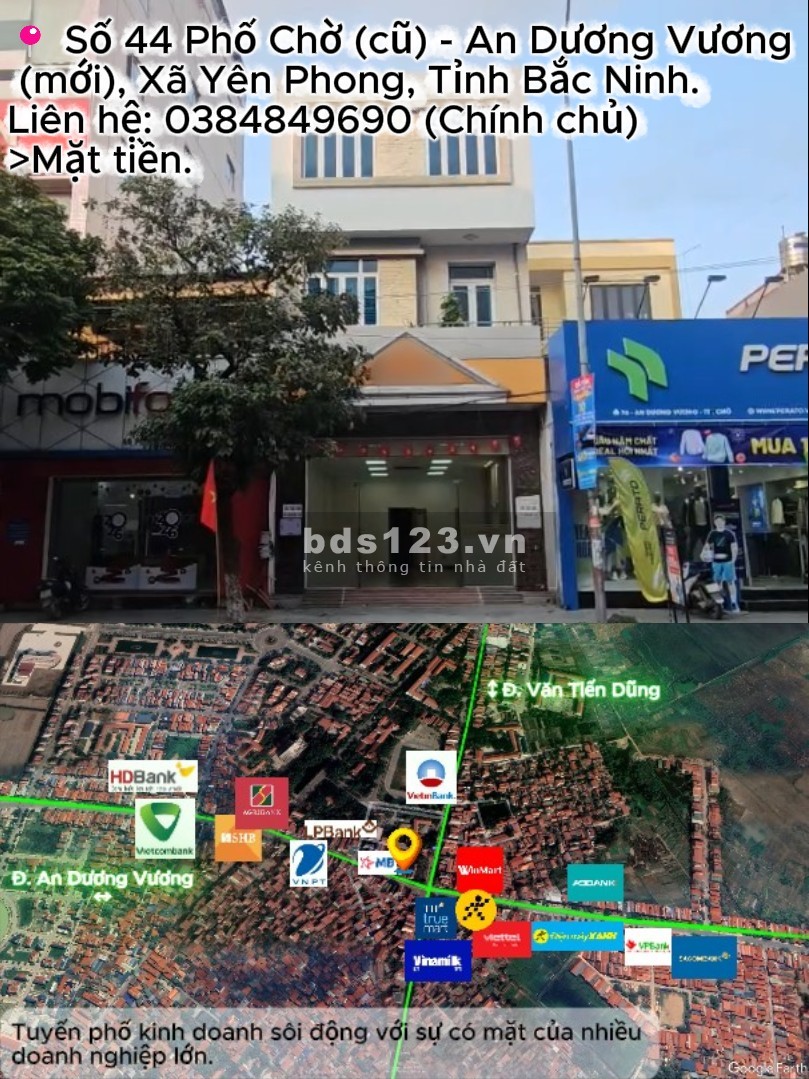 Cho thuê nhà mặt phố kinh doanh. Trung tâm huyện Yên Phong (Cũ) -…