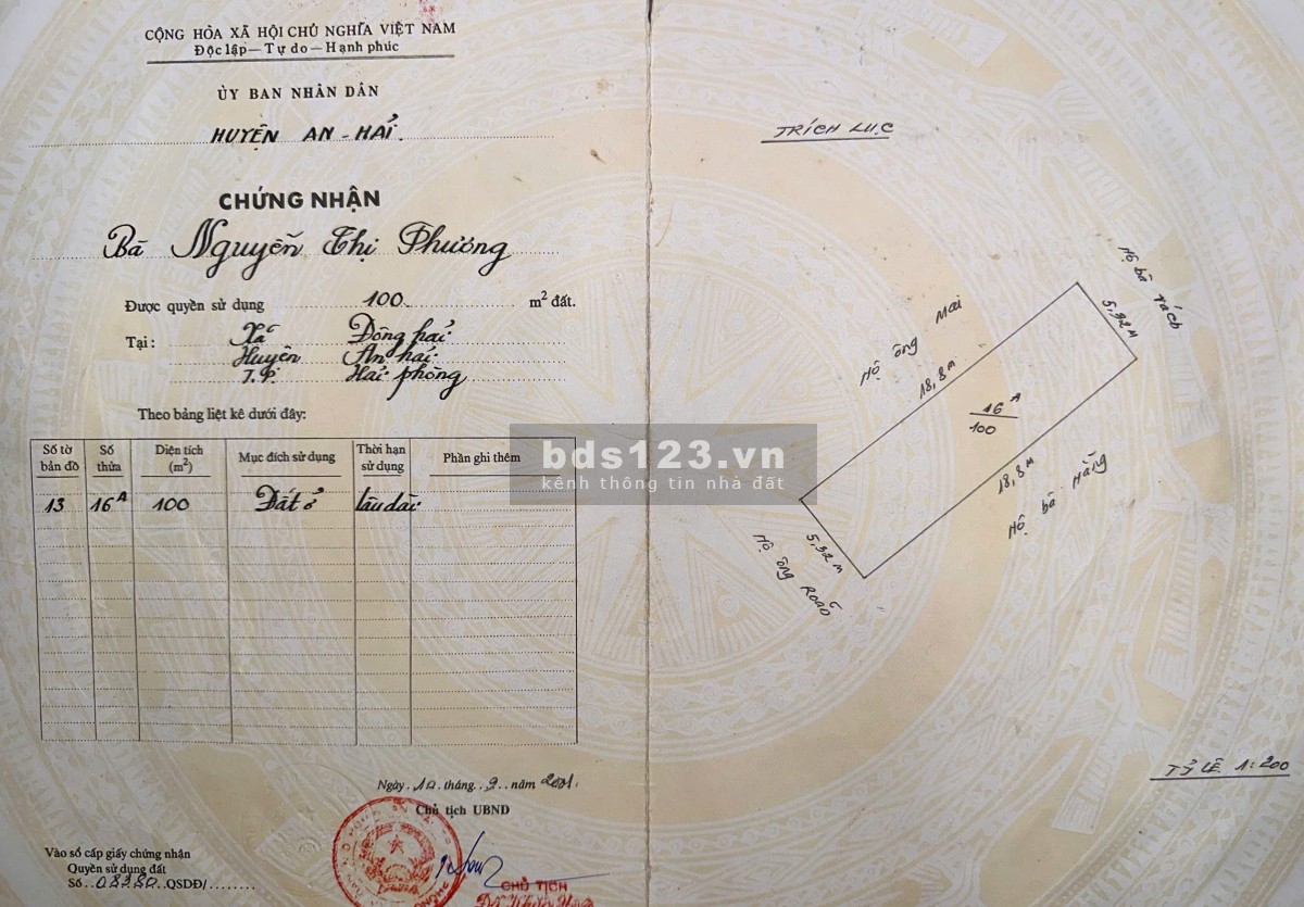 Bán nhà đất bìa đỏ chính chủ trong ngõ