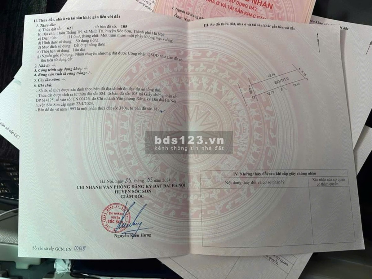 BÁN ĐẤT CHÍNH CHỦ – SÓC SƠN, HÀ NỘI